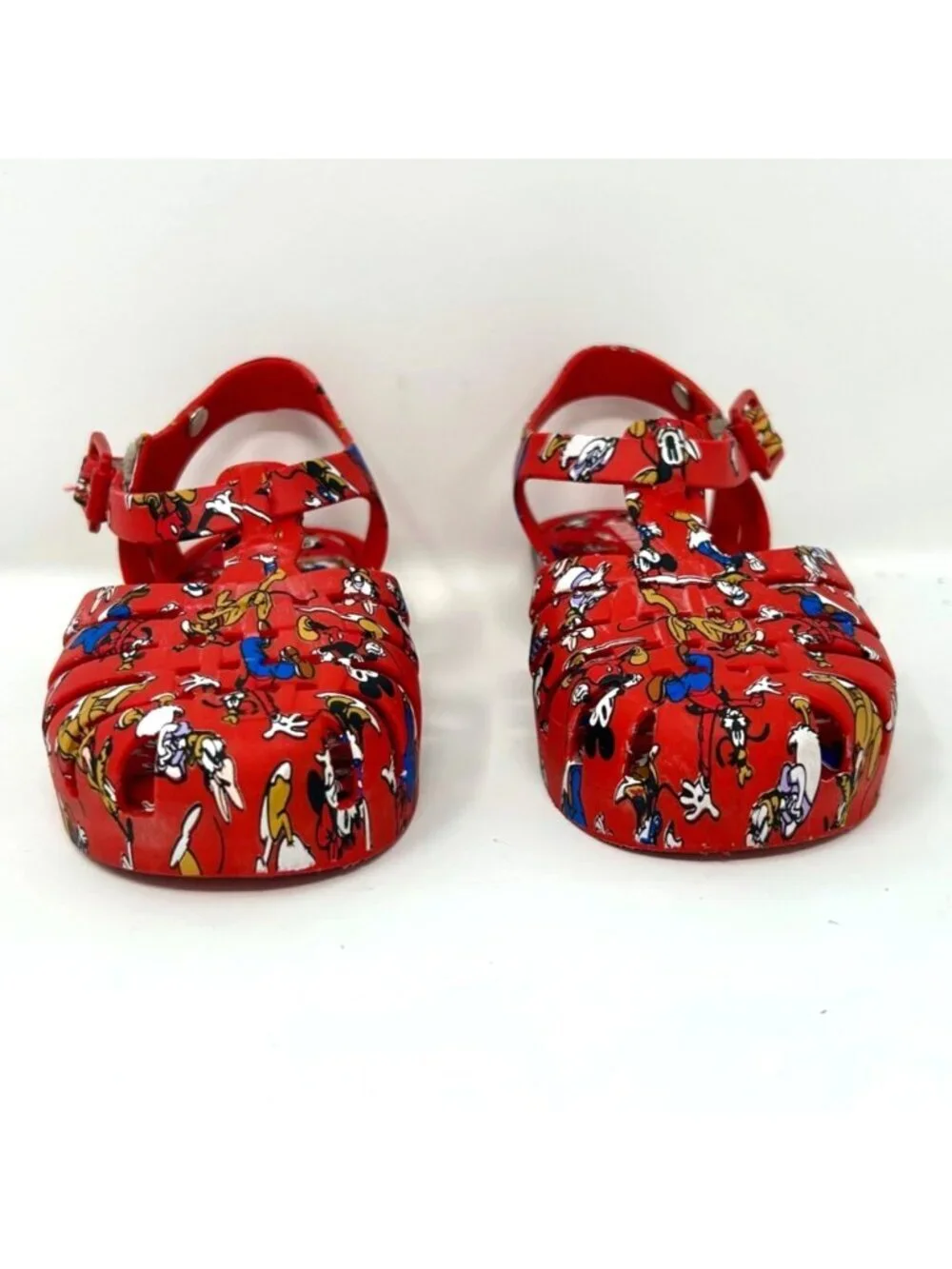Mini Melissa Disney Mickey Friends Jelly Sandals Toddler Girls 8 Red Disney New